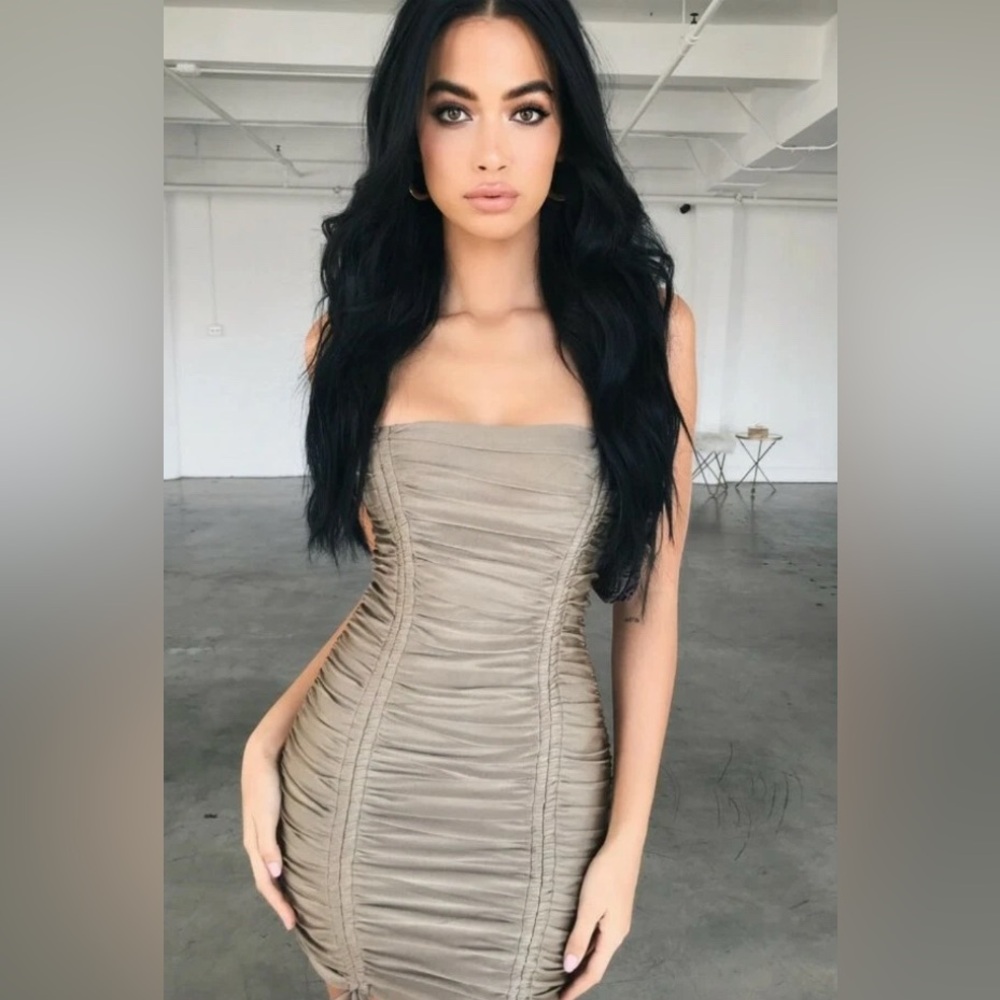 Tiger Mist Zion Olive Bodycon Dress XS